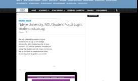 
							         Ndejje University, NDU Student Portal: Student.ndu.ac.ug - Explore ...								  
							    