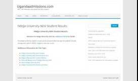 
							         Ndejje University NDU Student Results - Ugandaadmissions ...								  
							    