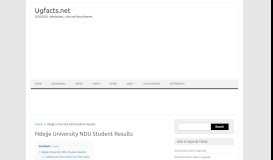 
							         Ndejje University NDU Student Results - Ugfacts.net								  
							    