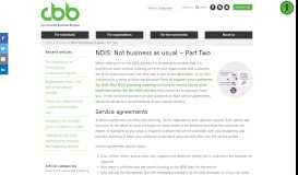 
							         NDIS: Not business as usual – Part Two - Community Business Bureau								  
							    