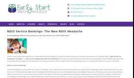 
							         NDIS Service Bookings- The New NDIS Headache | Early Start ...								  
							    