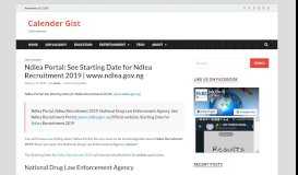 
							         Ndlea Portal: See Starting Date for Ndlea Recruitment 2018 | www ...								  
							    