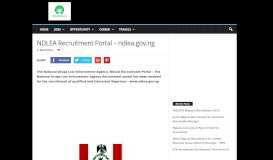 
							         NDLEA Recruitment Portal - ndlea.gov.ng - WorkforGov.NG								  
							    