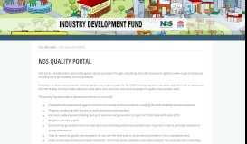 
							         NDS Quality Portal - Industry Development Fund								  
							    