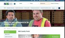 
							         NDS Quality Portal - National Disability Services								  
							    