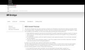 
							         NDS Sneak Preview | Downloads | Bridge | TomTom Developer Portal								  
							    