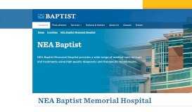 
							         NEA Baptist Memorial Hospital in Jonesboro, Arkansas								  
							    