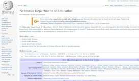 
							         Nebraska Department of Education - Wikipedia								  
							    