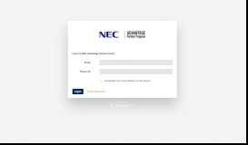 
							         NEC Advantage Partner Portal: Log In								  
							    