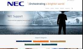 
							         NEC Support - NEC Corporation of America								  
							    