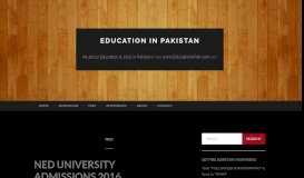 
							         ned | Education in Pakistan								  
							    