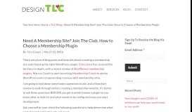 
							         Need A Membership Site? Join The Club. How to ... - Design TLC								  
							    
