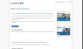 
							         Need a User Account? - CareFirst BlueCross BlueShield								  
							    