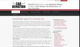 
							         Need Help? Apply For A Charity Car Donation								  
							    