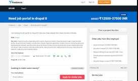 
							         Need job portal in drupal 8 | Drupal - Freelancer								  
							    