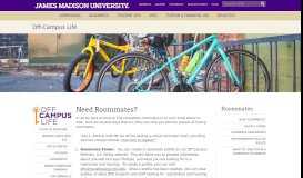 
							         Need Roommates? - James Madison University								  
							    