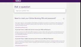 
							         Need to reset your Online Banking PIN and ... - Natwest								  
							    
