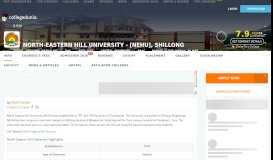 
							         NEHU Shillong Admission 2019 - Collegedunia								  
							    