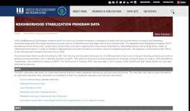 
							         Neighborhood Stabilization Program Data | HUD USER								  
							    