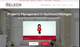 
							         Nelson Property Management in Southeast Michigan								  
							    