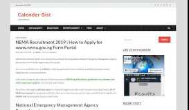 
							         NEMA Recruitment 2019 | How to Apply for www.nema.gov.ng Form ...								  
							    