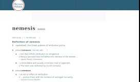 
							         Nemesis | Definition of Nemesis by Merriam-Webster								  
							    