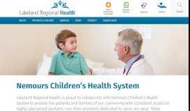 
							         Nemours Children's Health System - Lakeland Regional Health								  
							    