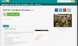 
							         NEO for Suvidhaa Retailers 2.6 Free Download								  
							    