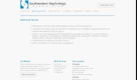 
							         Nephrology Center Services | Southeastern Nephrology								  
							    