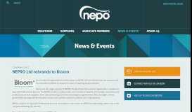 
							         NEPRO Ltd rebrands to Bloom | NEPO								  
							    