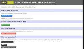 
							         NERC Webmail and Office 365 Portal								  
							    