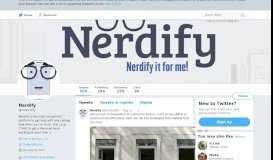 
							         Nerdify (@GoNerdify) | Twitter								  
							    