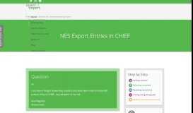 
							         NES Export Entries in CHIEF - Open to Export								  
							    