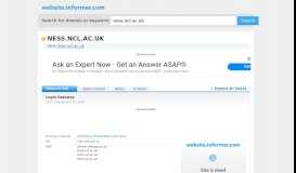 
							         ness.ncl.ac.uk at WI. Login Gateway - Website Informer								  
							    