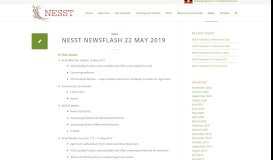 
							         NESST NEWSFLASH 22 MAY 2019 - NESST								  
							    