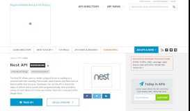 
							         Nest API | ProgrammableWeb								  
							    
