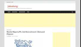 
							         Nestle Nigeria Plc Job Recruitment | Demand Planner - Jobadung								  
							    