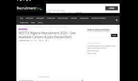 
							         NESTLE Recruitment 2019/2020 - Nestle Nigeria Jobs on www.nestle ...								  
							    