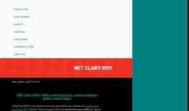 
							         #NET-CLARO-WIFI Grátis | Como acessar a rede NET CLARO ...								  
							    