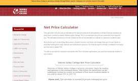 
							         Net Price Calculator - Financial Aid - Yakima Valley College								  
							    