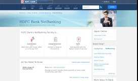 
							         NetBanking, Internet Banking, Online Banking, E ... - HDFC Bank								  
							    