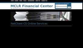 
							         NetClient CS Online Services - MCLR Financial Center								  
							    