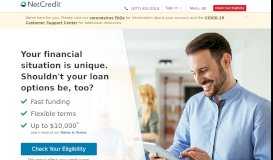 
							         NetCredit | An Online Lender, Giving You the Flexibility to ...								  
							    