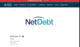 
							         NetDebt, LLC | AFCC Member - American Fair Credit Council								  
							    