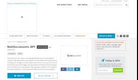 
							         NetDocuments API | ProgrammableWeb								  
							    