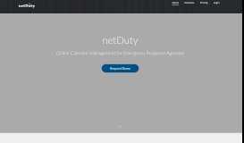 
							         netDuty: Online Scheduling for Emergency Response Agencies								  
							    