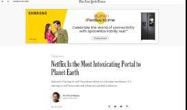 
							         Netflix Is the Most Intoxicating Portal to Planet Earth - The New York ...								  
							    
