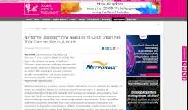 
							         Netformx Discovery now available to Cisco Smart Net Total Care ...								  
							    