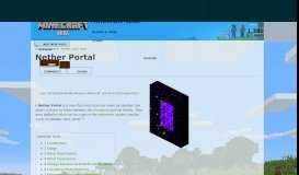 
							         Nether Portal | Minecraft Wiki | FANDOM powered by Wikia								  
							    