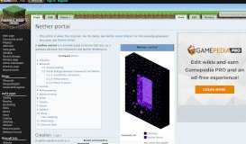 
							         Nether portal – Official Minecraft Wiki								  
							    